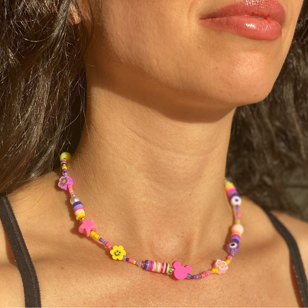 Mickey Mouse beaded choker‎ necklace